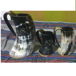 Cuerno de ganado hecho a mano taza para beber cerveza temática vikinga cuerno natural taza para beber cuerno de buey natural jarra para fiestas - Product Image 2