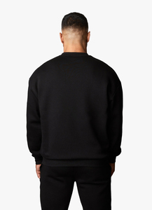 Custom Oversized Men's Crewneck <b>Sweatshirt</b> <b>Printed</b> Gym Tracksuit for Spring Plain Blank Design - Product Image 2