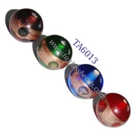 Perles de verre rondes multicolores faites à la main taille 8mm motifs assortis cristal et acrylique matériel pour l'artisanat fabrication de bijoux prêt à l'emploi