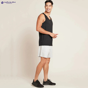 100% nuevo poliéster 10% Spandex hombre Camiseta sin mangas bolsillo hombres Top de gran tamaño camisetas sin mangas precio bajo - Product Image 5