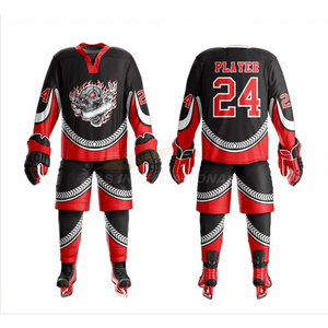 Equipo personalizado uniforme de hockey sobre hielo 100% poliéster deportes profesionales Jersey ropa de entrenamiento directo de fábrica al por mayor conjunto - Product Image 5