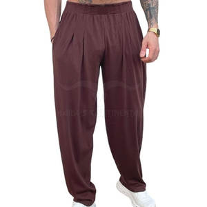 Pantalones Casuales de Talle Grande para Hombre, de Cintura Alta, Rectos, de Algodón, Holgados, con Cintura Elástica para Uso en Exteriores, Servicio OEM - Product Image 1
