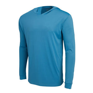 Chemises de protection solaire UV UPF 50 + pour hommes, séchage rapide, manches longues, performance extérieure, pêche, capuche, 100% polyester - Product Image 2