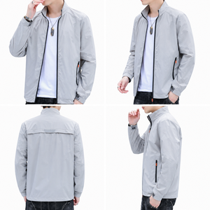 Wholesale Customize Men's Winter Baseball Flight <b>Jacket</b> with Stand Collar Cotton/Bamboo Fiber Material Raised Rubber Printer - Product Image 2