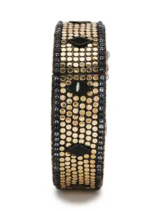 Pochette de soirée en mosaïque en métal et résine de bohème antique Vintage ronde motif géométrique sac à main de fête rentable - Product Image 4