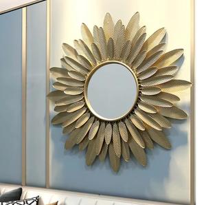 Espejo de Pared Redondo de Metal Decorativo para el Hogar, Acabado Negro, Mejor Proveedor Mayorista de Espejos de la India - Product Image 3