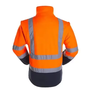 Veste de sécurité respirante pour hommes Veste de sécurité haute visibilité confortable en tissu doux de couleur unie anti-rides avec taille personnalisée - Product Image 4