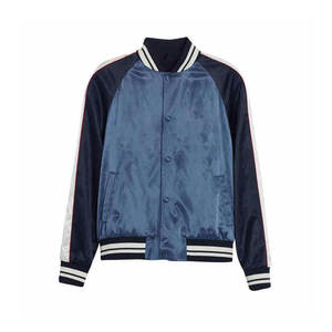 Wholesale Price Custom Men's Satin Lettermen <b>Jacket</b> Pakistan Manufacture with Embroidery and Stand Collar <b>Jacket</b> For Man - Product Image 1