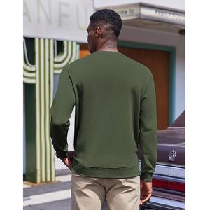 Vente en gros Sweat-shirt élégant en coton 100% imperméable à l'eau pour hommes de couleur unie confortable de grande taille avec col à manches longues et aux épaules - Product Image 5