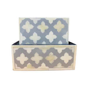 WONDEROVERSEAS Ensemble de sous-verres incrustés d'os en bois de noyer de haute qualité Style classique 4 pièces pour thé et café pour restaurant à la maison - Product Image 6