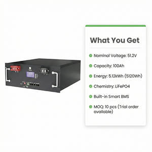 Batería de Iones de Litio de Grado A de 48V 100Ah para Sistema de Energía Solar, 51.2V 2.5KWH 5KWH 10KWH 15KWH Lifepo4, Sistema de Energía Solar 100% - Product Image 6