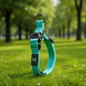 Collare per Animali Domestici Bicolore con Strisce Riflettenti per Passeggiate all'Aperto e Visibilità - Product Image 3