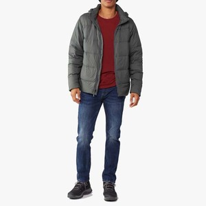 Chaqueta acolchada de algodón con capucha para hombre, rompevientos, estampado de logotipo personalizado, al por mayor, de invierno - Product Image 4