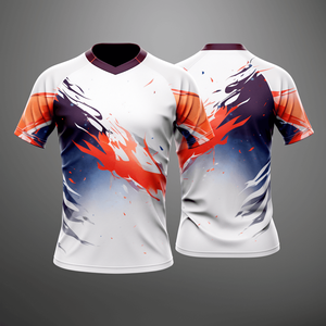 Tela tejida Impreso digital Transpirable Secado rápido Slim Fit Camisetas para hombres Ropa de marca de la mejor calidad - Product Image 5