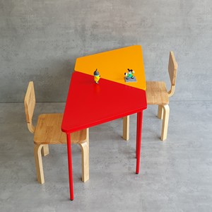 Modern Plastic School Furniture Set 2 <b>Tables</b> & 2 Chairs for Kids KGD038 - Product Image 4