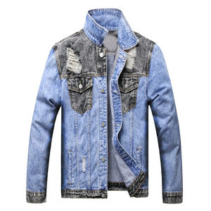 Veste en jean pour homme personnalisable avec rembourrage en coton, tissu vintage lavé, respirant, vente en gros d'usine, OEM ODM, douce et confortable - Product Image 1