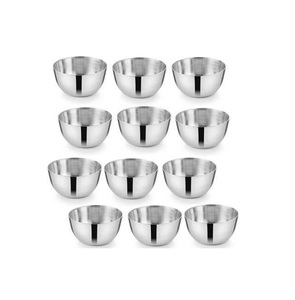 Modern stainless steel cooking bowl with <b>mirror</b> finished for making soups - Product Image 3