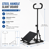 BNcompany - Bloque de Acero Profesional Personalizado y Ecológico para Sentadillas de Gimnasio, 6.28 kg, 4 Posiciones Ajustables, Tabla Inclinada para Pantorrillas