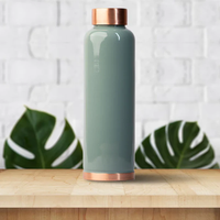 Bouteille de sport réutilisable en cuivre pur à 99,3 %, design unique artisanal, revêtement anti-corrosion écologique, 32 oz, pour adultes, 12-24 h
