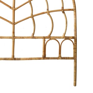 Cabecera de Cama de Ratán Hecha a Mano Mulya, Diseño Ondulado de Mediados de Siglo, Muebles de Dormitorio Ecológicos para el Hogar - Product Image 3