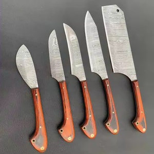 Steel Craft International Lot de 5 couteaux de chef ambidextres écologiques avec manche brun incurvé Longueur de lame de 6-7.9in - Product Image 1