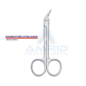 Nouveau Ciseaux coudés de coupe de fil Schuknecht de qualité supérieure 125 mm en ciseaux chirurgicaux allemands en acier inoxydable - Product Image 2