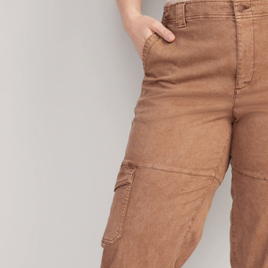 Pantalones de chándal acampanados de algodón 100%, pantalones Cargo para mujer, logotipo bordado personalizado, ropa de calle para mujer, pantalones Cargo para correr - Product Image 5