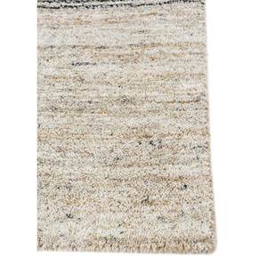 Tapis en laine et viscose tissé à la main, rayé beige et marron, pour usage domestique - Hwv-51061 - Product Image 4