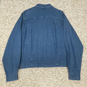 Veste en jean bleu 100% coton pour femme avec design déchiré Vestes et manteaux en jean pour homme - Product Image 2