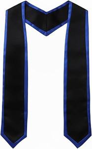 Estola de Graduación Clásica Newrara Deluxe Unisex para Adultos, Lisa, con Ribete, 72 Pulgadas de Largo - Product Image 2