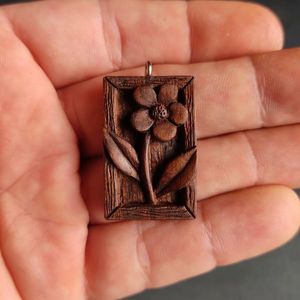 COLLARES ASISTENTES PARA MUJER HOMBRE NATURAL GRANDE BOHO TRIBAL SONO Colgante DE MADERA en cordón ajustable Collar hecho a mano - Product Image 5