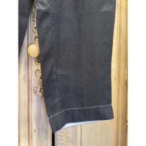 Pantalones de Lino Negros para Mujer ROOMA, Transpirables, de Cintura Media, Estilo Casual, Anchos, Tipo Harem, con Cintura Elástica y Técnica de Arrugado - Product Image 2