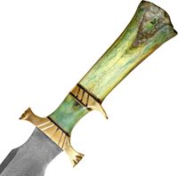 Couteau de chasse fait main avec gaine en cuir forgé à la main en acier damas couteau Bowie à lame fixe couteaux à lame fixe pour l'extérieur