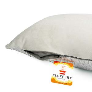 Fluffery Silver Faux Leather <b>Throw</b> <b>Pillow</b> 12 X 20 Cm Rectangle Washable Removable With Zipper Cover And Insert - Product Image 6