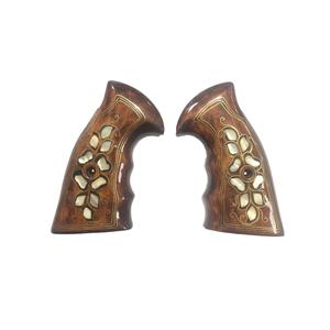 Smith Wesson compatibile K, L, N modello telaio madreperla intarsio in legno impugnatura Mod16 - Product Image 1