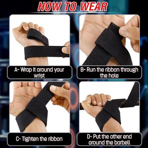 Correas de Levantamiento de Pesas de Alta Calidad, Correas de Gimnasio para Entrenamientos de Fuerza, Correas de Muñeca para Levantamiento - Product Image 3