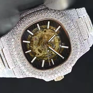 Alta calidad 41MM Iced own VVS Clarity Full White Moissanite Diamond Movimiento automático Tachonado Hip Hop Reloj para Unisex - Product Image 2