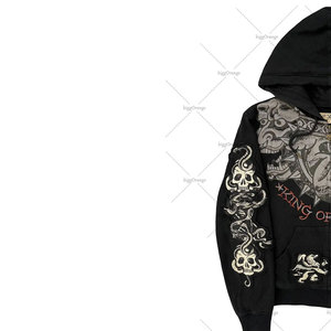 Sudadera con capucha personalizada para hombre Ropa de equipo Premium Impresión personalizada DTG DTF Bordado por sublimación Diseño de diamantes de imitación Entrega global - Product Image 2