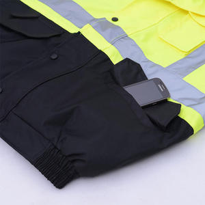 Veste de sécurité imperméable à glissière Vêtements de travail de construction Manches amovibles Vestes de travail réfléchissantes d'hiver - Product Image 6