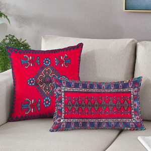 Funda de Almohada con Estampado Kilim Vintage: Decoración Turca Hecha a Mano para el Hogar, Solo Funda - Product Image 3