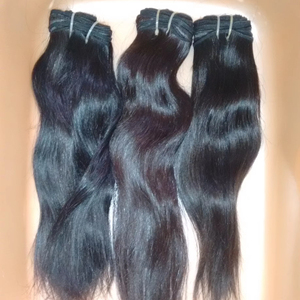 Aceptamos pedidos de muestra, cabello indio virgen procesado natural, tejido de onda profunda, cabello humano indio negro natural, precio al por mayor - Product Image 1