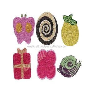 Set de table carré en verre perlé de style bohème moderne de luxe, écologique, de haute qualité, durable, fait à la main, pour la salle à manger et la cuisine - Product Image 5