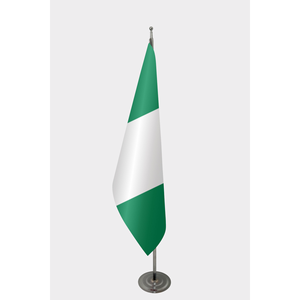 Bandera Oficial de Nigeria para Interiores, Impresa Digitalmente en Aluminio, Plástico, Poliéster y Seda, para Seguros Automotrices, Educación, Agencias de Viajes - Product Image 1