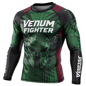 <b>Compression</b> Rash Guard Sublimation Print Breathable Soft Fabric Quick Dry Fit Safety Swim Surf Gym Training Venum Rash Guard - Product Image 3