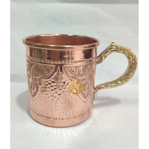 Luxury Handcrafted Premium Hammered Metal Copper Mule <b>Mug</b> Artisan Crafted Gold Color Drinkware Pure Copper Elegance In Low Price - Product Image 5