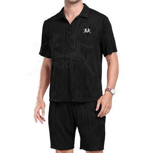 เซ็ตเสื้อโปโลและกางเกงขาสั้นสำหรับผู้ชายเสื้อโปโลสองชิ้นและกางเกงขาสั้นออกแบบโลโก้ได้ตามต้องการ - Product Image 4