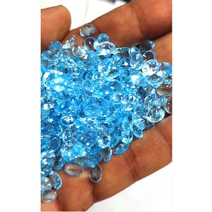 305 piezas de Topacio Azul suizo natural 8x6mm 9x7mm faceta ovalada 438 Cts lote piedras preciosas sueltas de corte de topacio de alta calidad US $246 para todos - Product Image 2