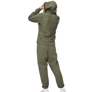 Ensemble de survêtement décontracté pour hommes, style pyjama, avec logo personnalisé, en molleton à capuche, vente en gros - Product Image 2