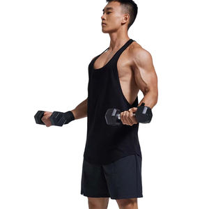 Débardeurs conception personnalisée fabricant hommes blanc surdimensionné gilet 95% coton 5% Spandex col rond sérigraphie débardeurs hommes - Product Image 3