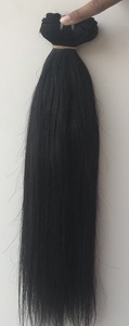 Mechones de pelo lacio para mujer, pelo negro peruano virgen brasileño sin procesar, 100% de cutículas, máquina de cabello suave, 100g, venta al por mayor - Product Image 5